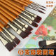 Wei Zhuang cross-border Amazon six suit wood rod nylon wool watercolor brush flat wood rod oil brush suit