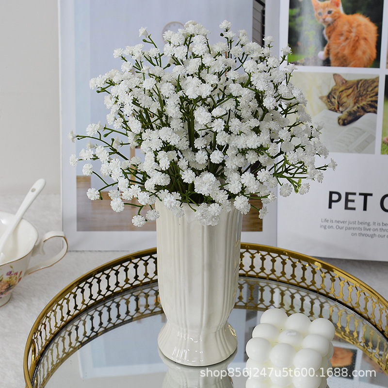 仿真满天星 婚庆装饰ins风手捧花束软胶手感满天星仿真花假花批发