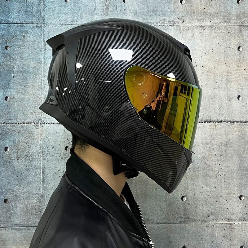 Casco de coche eléctrico LVS para hombres y mujeres de verano casco completo casco colorido personalidad fresco casco de carreras verano