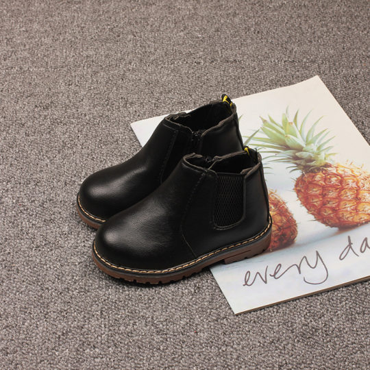 Girls Martin Boots 2022 Spring and Autumn New Boys' Ankle Boots British Solid Color Single Boots with Cotton Warm Boots
