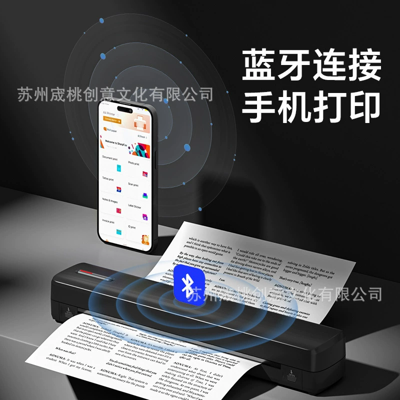 Портативный принтер, тату-принтер, ручной складной для бумаги (A4)