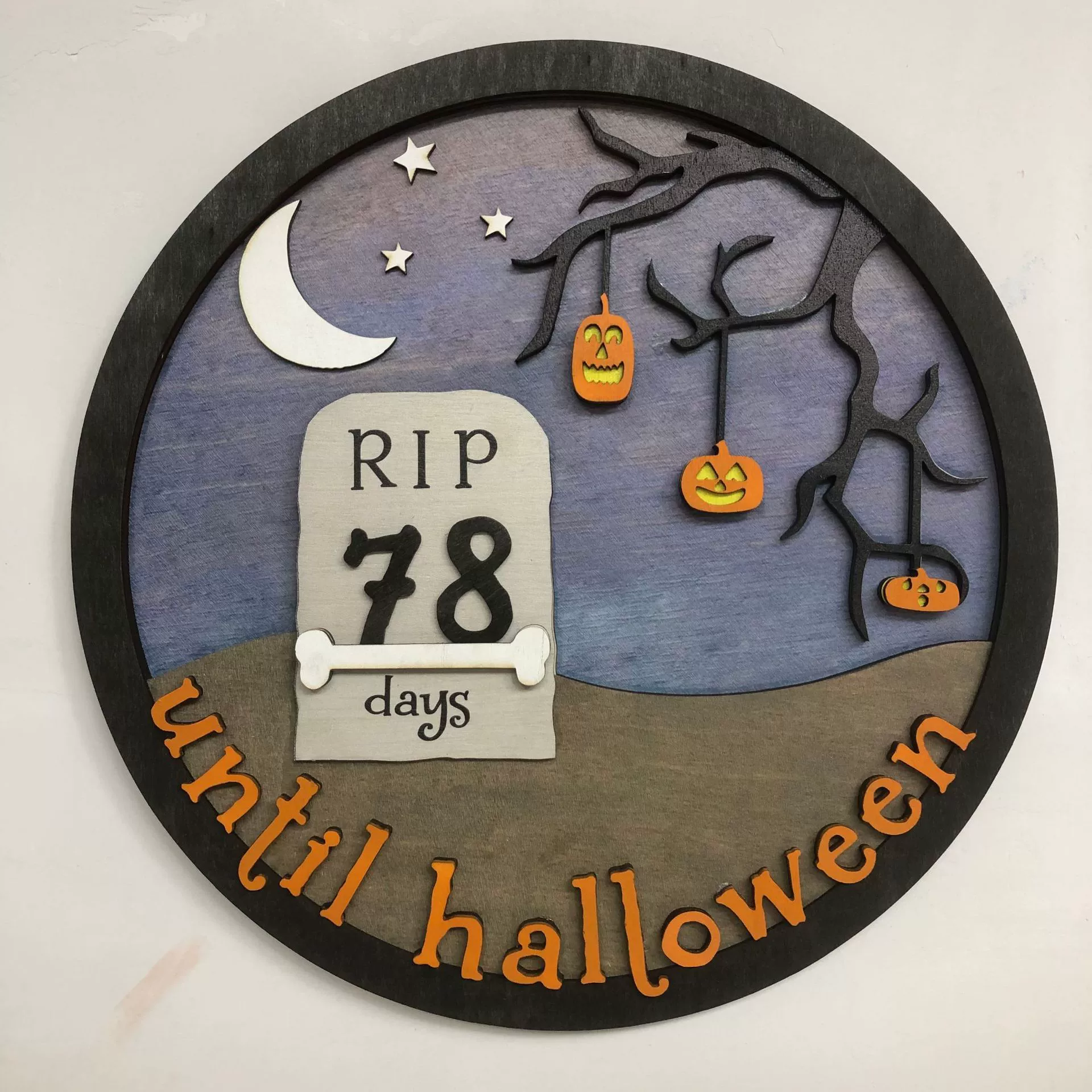 Трансграничный Halloween Countdown Хэллоуин обратный отсчет деревянных поделок новый украшение дома