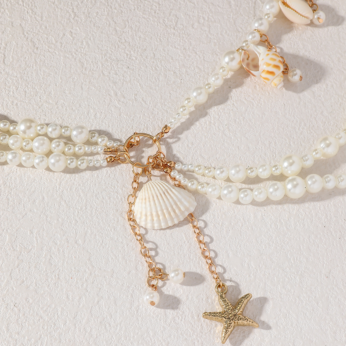 Women's Pearl Shell Waist Chain Body Chain For Beach Bikini_voghion.com