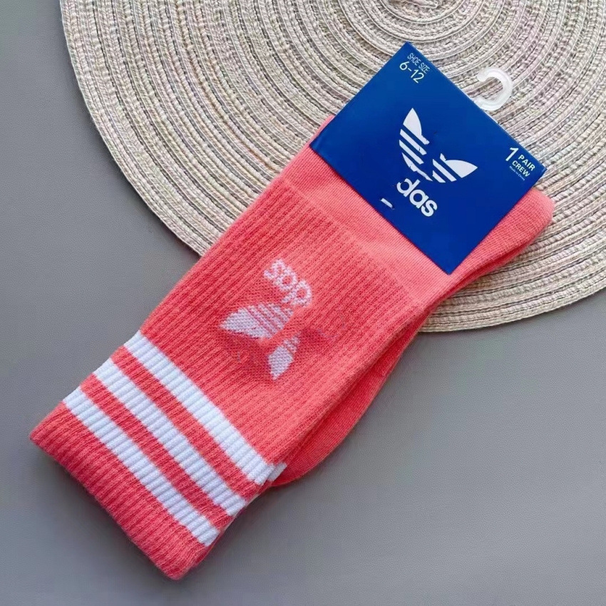 2024 primavera y otoño AGREGAR calcetines de baloncesto deportivos de media pantorrilla de tres hojas de hierba alta marca de moda corriendo calcetines de fútbol