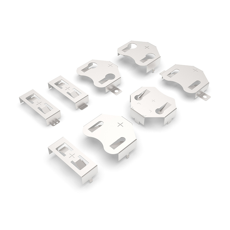 冲压件CR2450纽扣电池座24mm纽扣电池座五金电池弹片电池固定座