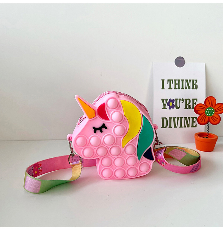 Cross-border new product: Unicorn Rat Extermination Pioneer Coin Purse, Cartoon Silicone coin Purse, mini crossbody bag, storage bag undefined