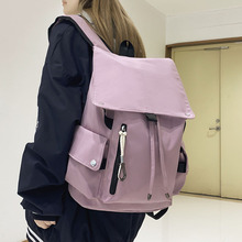 日系潮牌双肩包女高中大学生ins帆布书包男大容量休闲旅行电脑包