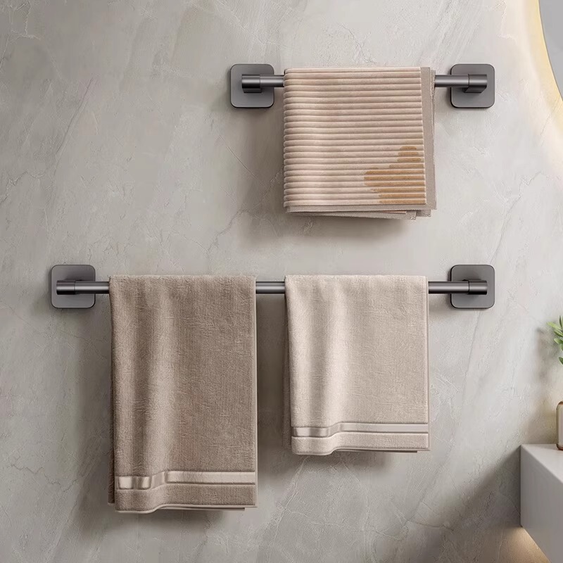 メーカーはパンチングなしのタオルバー、壁掛けバスルームトイレ収納ラック、トイレ収納シングルバー収納ラックを供給しています。|undefined