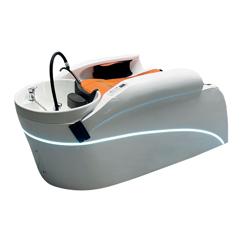 Máquina de lavado de cabello de masaje eléctrico inteligente automática especial para salón de peluquería, peluquería multifuncional, cama de lavado tailandesa, peluquería image 6
