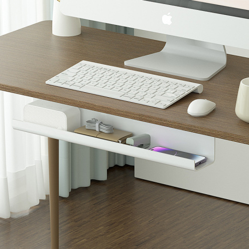Under-desk cable management rack, computer under-desk cable management slot box, data cable storage, wire socket, punch-free organizing artifact