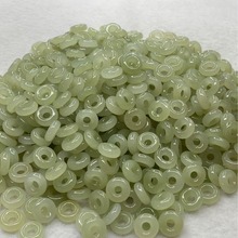 玉石批发 和田玉青海料面包圈甜甜圈 玉石平安扣配件可diy