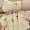 Women's Middle Tube 【Dianye roll edge bow】
