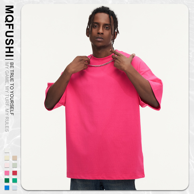 로즈 Red-350g 무거운 티셔츠