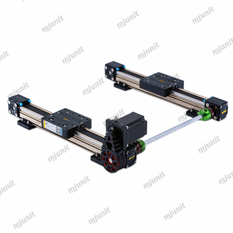 mjunit触摸互动滑轨屏同步带滑台透明电视展厅移动滑轨电动企业产