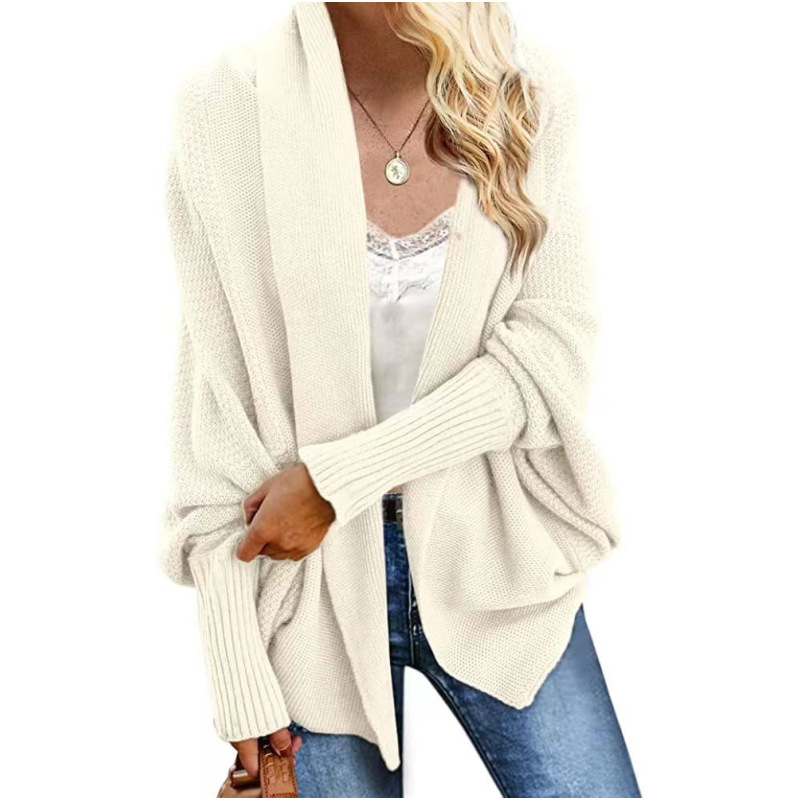 Europa y América transfronteriza Amazon AliExpress de punto chal suéter Batwing manga más tamaño de punto cardigan suéter abrigo
