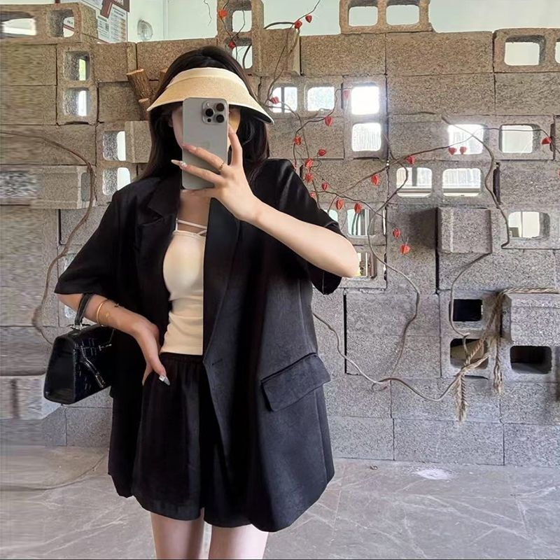 Elegant Shorts, Short-Sleeved Suits, New Style Suits, Summer Design, Casual Fashion, Two-Piece Suit Jackets, Cross-Border