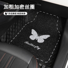 蓝雨汽车脚垫主驾驶可爱女生车载防脏脚踩垫车用地毯车垫地垫丝圈