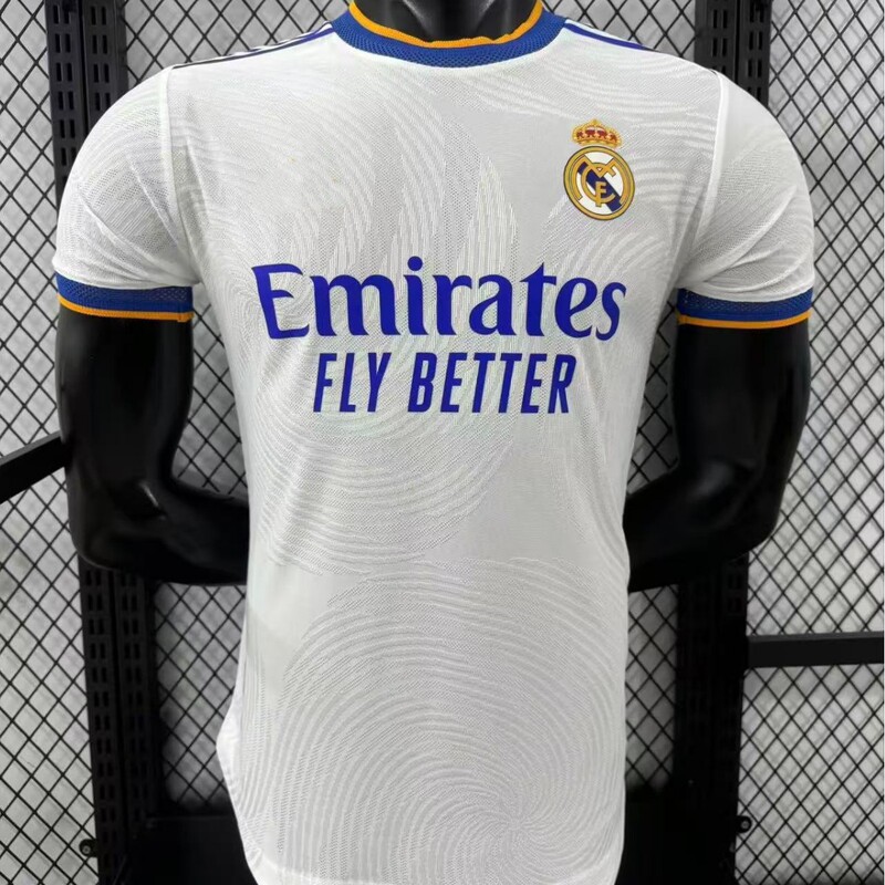 Old 2122 Real Madrid Player Version Home Jersey No. 10 Modric No. 9 Benzema Football Shirt Old 2122 Real Madrid Player Version Home Jersey No. 10 Modric No. 9 Benzema Football Shirt