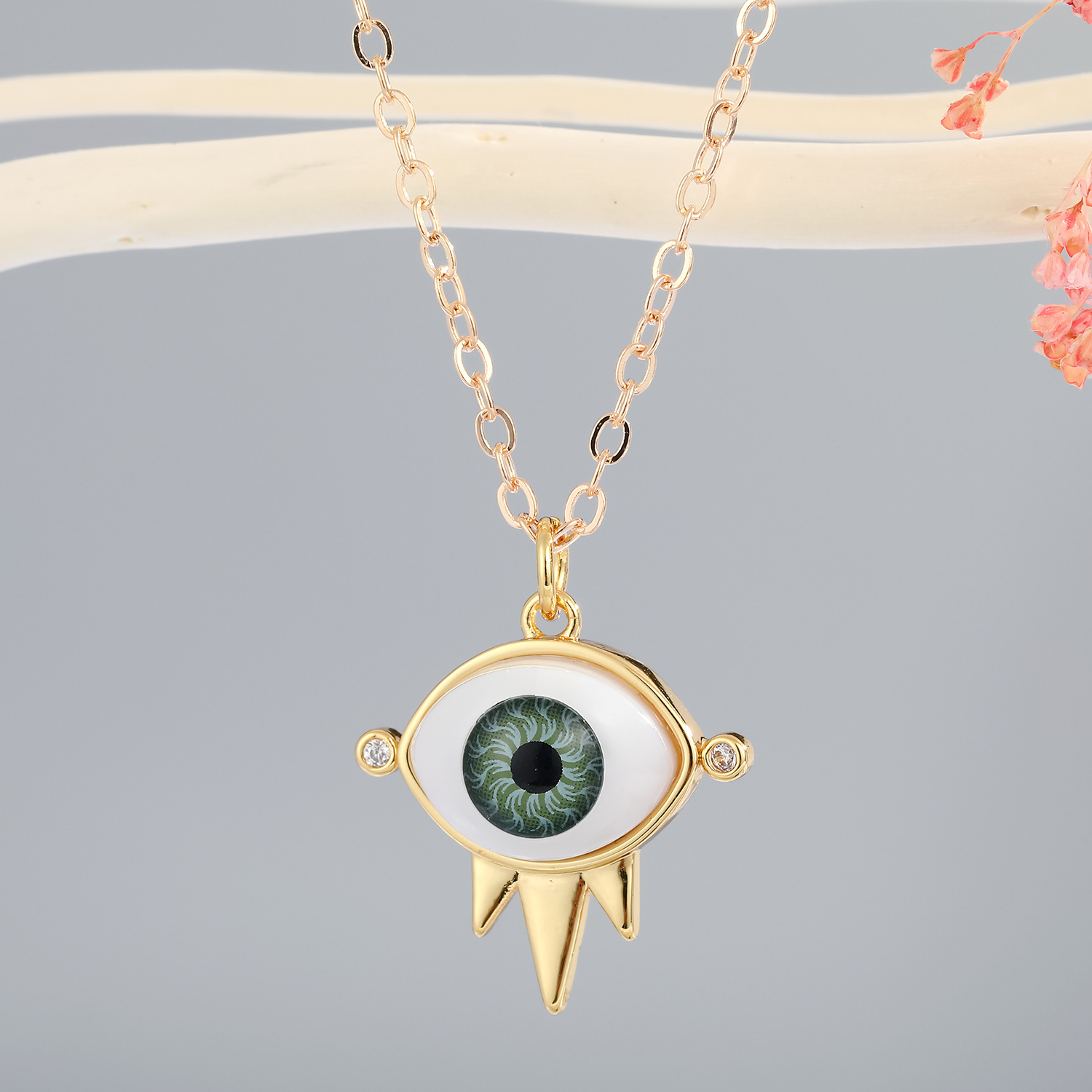 Vente En Gros Bijoux Mode Oeil Du Diable Collier Tridimensionnel Nihaojewelry display picture 2