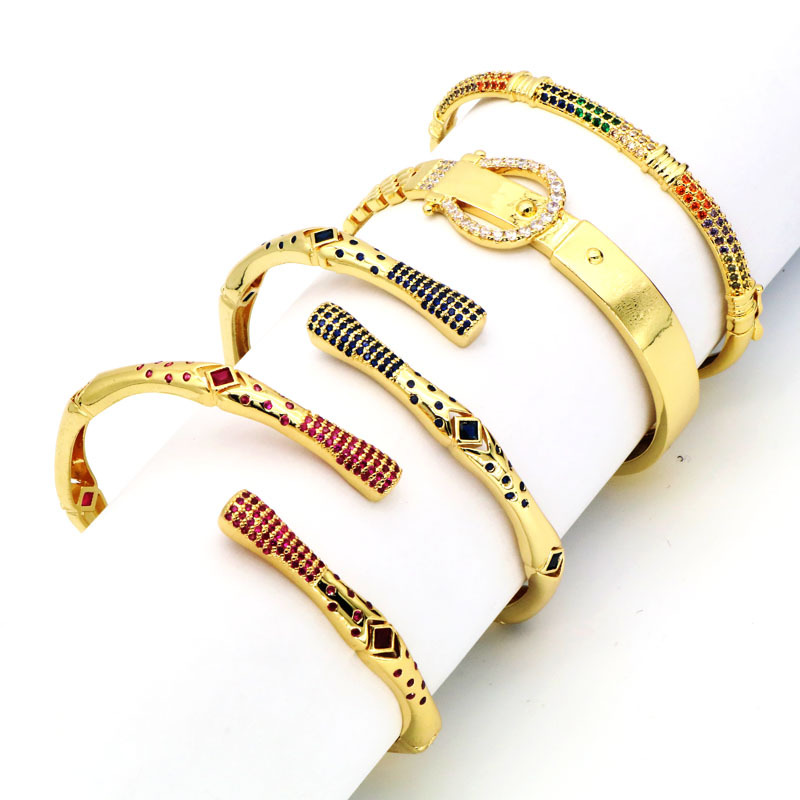 Fashion Solid Color Copper Plating Bangle 1 Piece