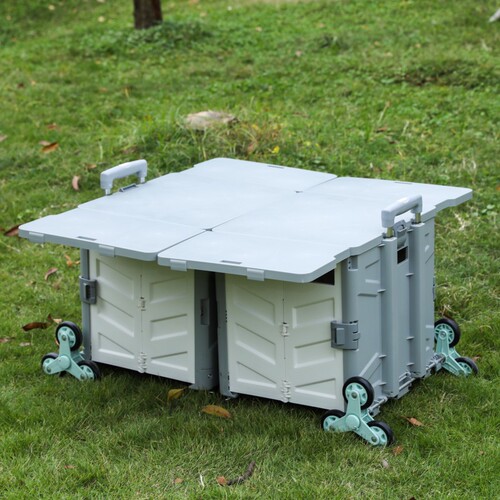 Folding Portable Shopping Cart Vegetable Cart Home Telescopic Cart Hiking Camping Stair Climbing Hand Truck One Piece Dropshipping