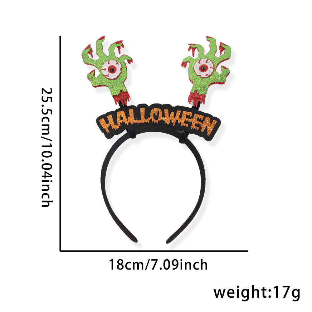 Diadema de Halloween oreja de gato fiesta de calabaza diadema festival de fantasmas decoración de fiesta de disfraces flor de rosa fantasma hebilla de cabeza accesorios para el cabello