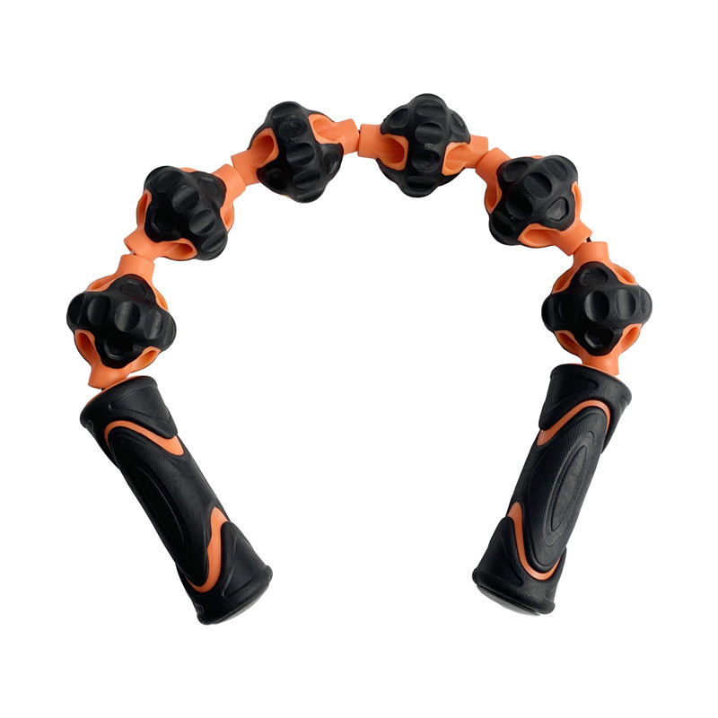 Bola de masaje con cuerda para fitness y uso al aire libre, masajeador portátil para espalda, hombros, cuello y piernas