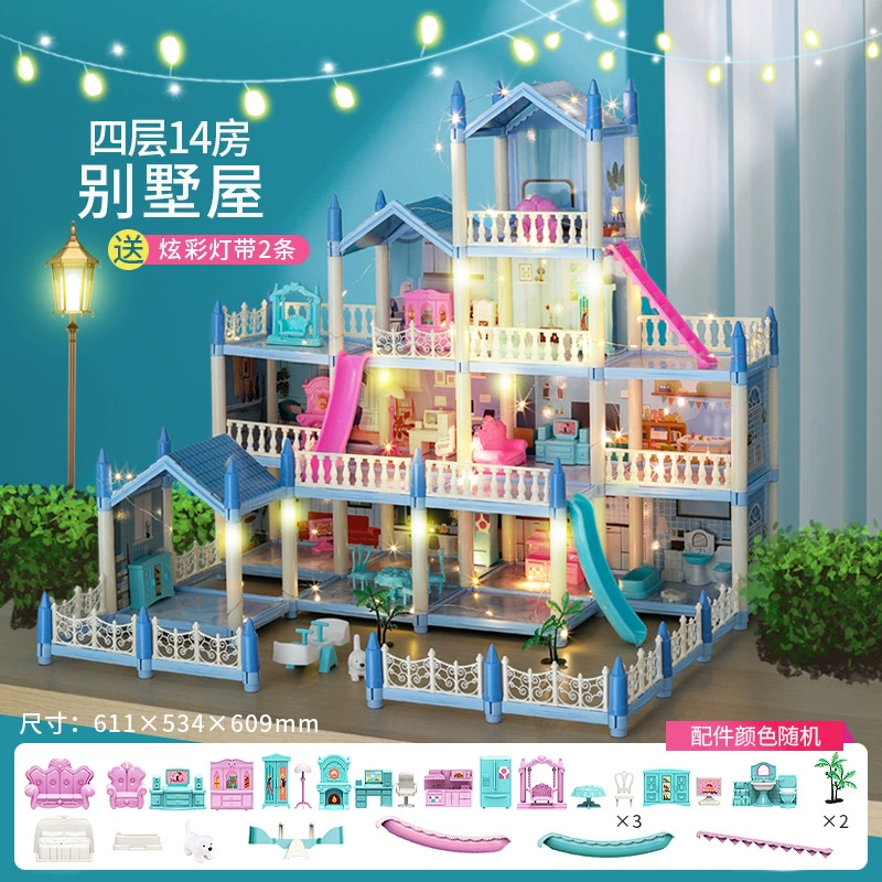 Toy, family castle, villa, set, constructor, house