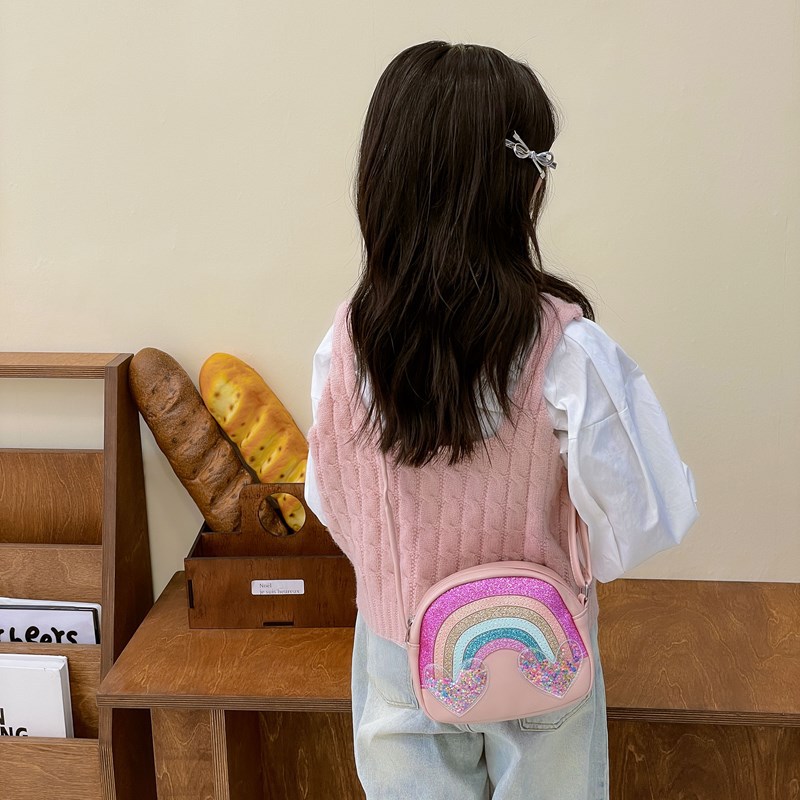 Japón para hombres y mujeres bolsas de hombro de dibujos animados lindos arco iris amor mochila para niños 2025 comercio exterior nuevo bolsas para niños