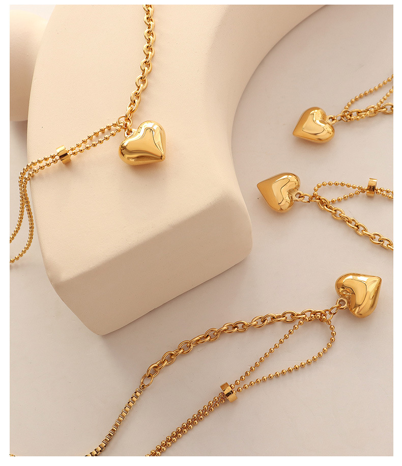 PVD Coated Gold Plating Process 18K Real Gold Plated, Real Gold Plated Plating Material 304 Stainless Steel Pendant Material PVD Coated Real Gold Plated Geometric Titanium Steel Fashion Waterproof Non Tarnish Necklace
