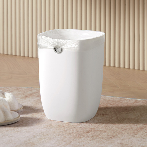 Household trash bin living room toilet bathroom kitchen bedroom large capacity with hook trash bag compatible