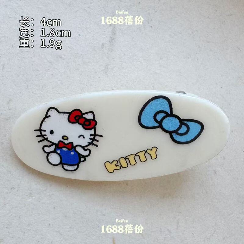 hellokitty发卡可爱甜美珍凯蒂猫椭圆发夹少女刘海侧边夹百搭发饰|undefined