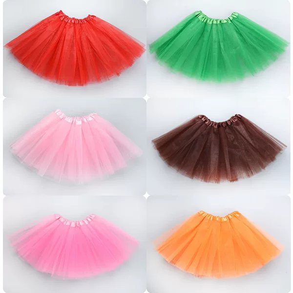 Amazon Original Single Skirt Ballet Three-Layer Six-Pieces Mesh Children's tutu Skirt Performance Costume Hard Gauze Skirt