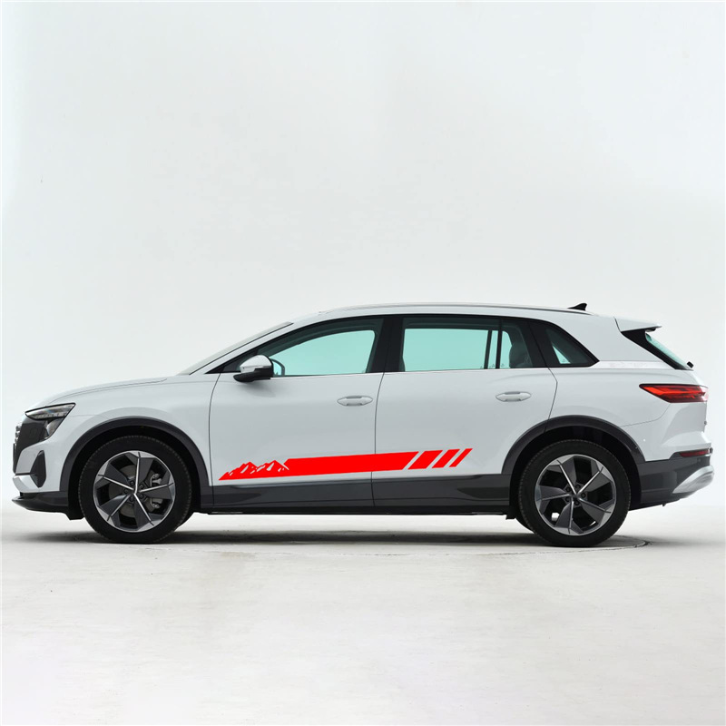 Skirt Racing Stripes Side Body Whole Car Decals Waistline Modification Stickers_voghion.com