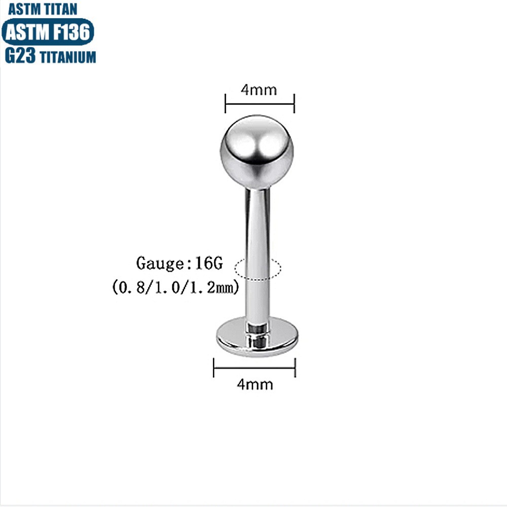 G23 Titanium Alloy Zircon Lip Labret Stud Straight Rod Diamond Ear Stud Earrings Human Body Piercing Jewelry Tongue Stud Lip Ring detail image 11