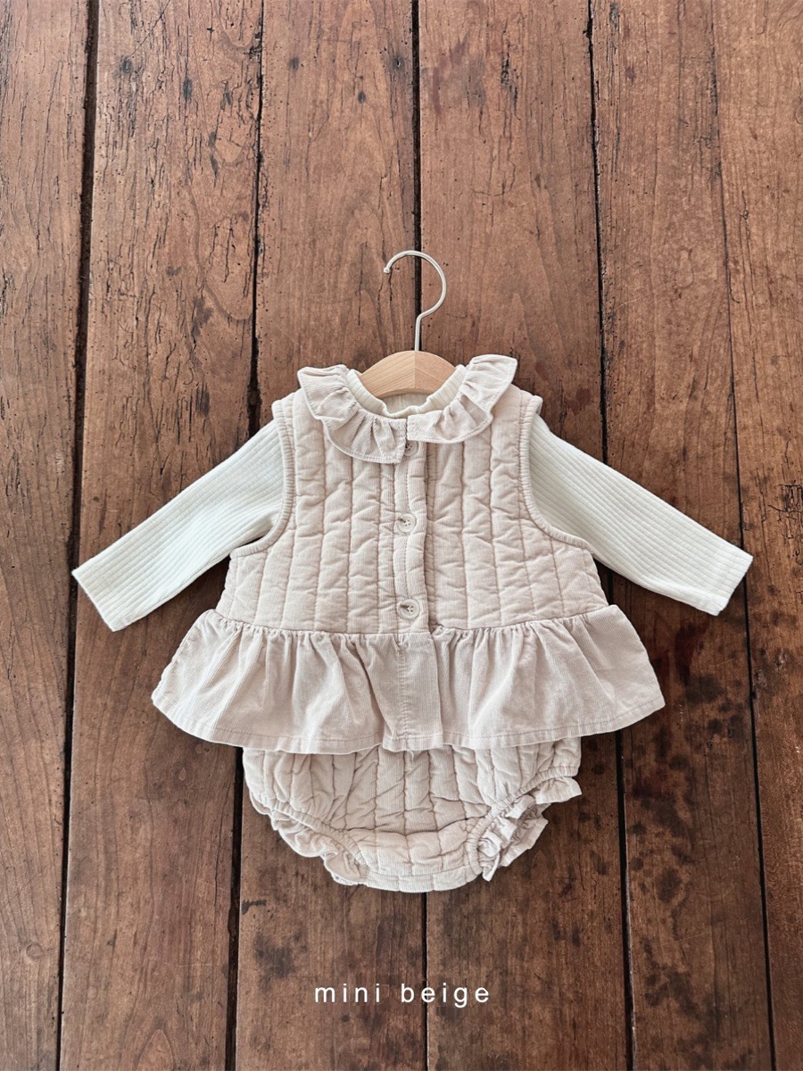 Ropa de invierno del Bebé Ropa de los niños del estilo coreano ropa de salida del bebé Chaleco de encaje acolchado