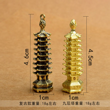 黄铜金色中国风文昌塔小配件钥匙扣包包复古做旧款男女通用批发