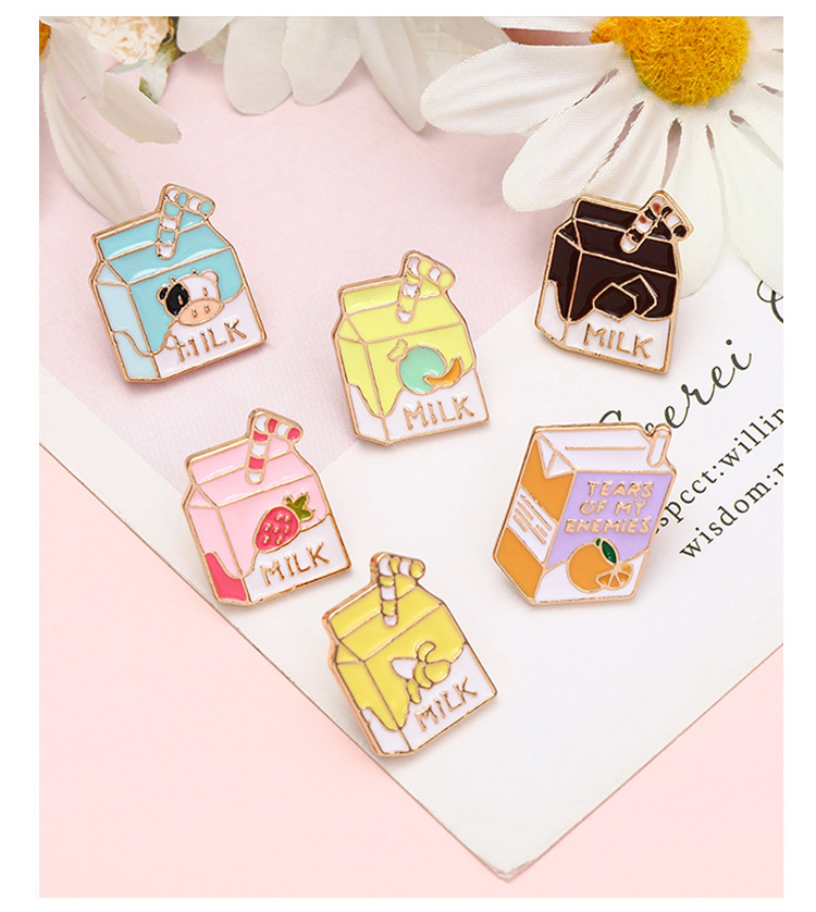 Daily Occasion Cartoon Style Pin Letter Alloy Enamel Unisex Brooches