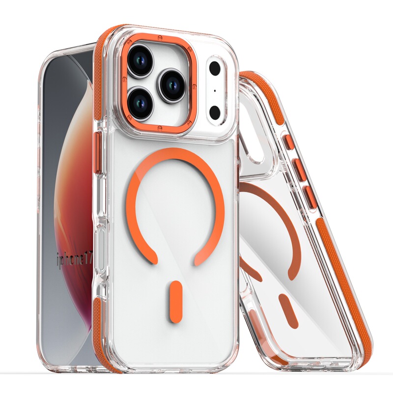 适用iPhone17ProMax磁吸手机壳双色透明苹果16E防摔全包保护15PRO|undefined