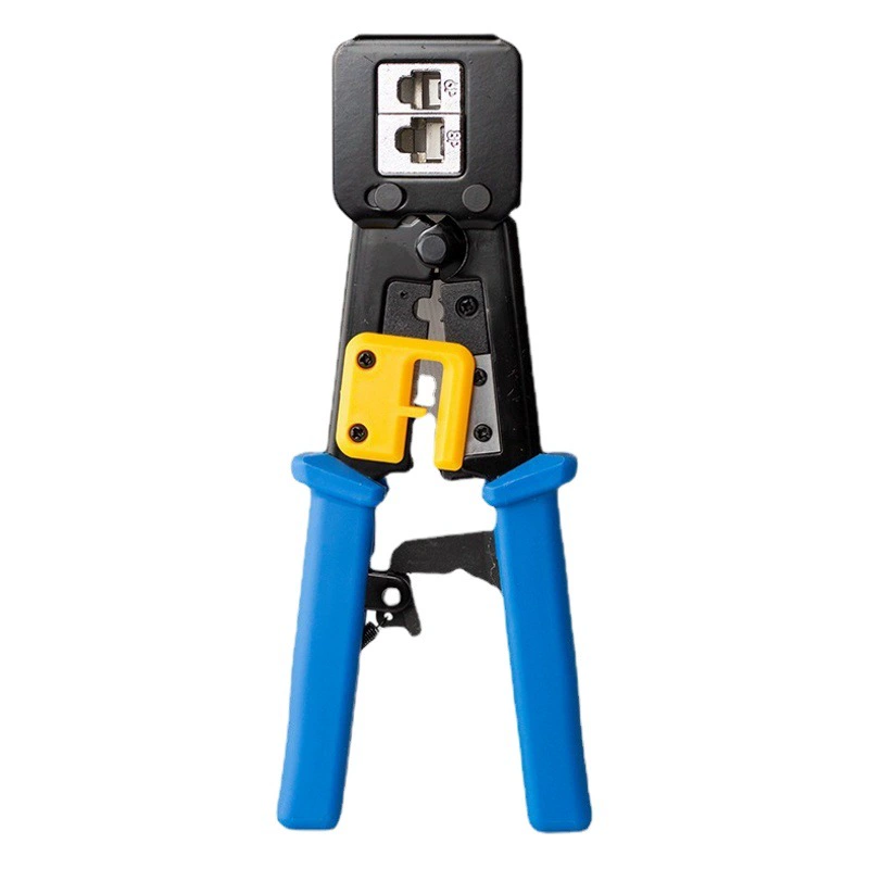 Клещи для сетевого кабеля со сквозным отверстием, многофункциональные клещи для сетевого кабеля с перфорированной кристаллической головкой, обжимные клещи с сердечником 6P/8P, сетевые клещи RJ45 оптом