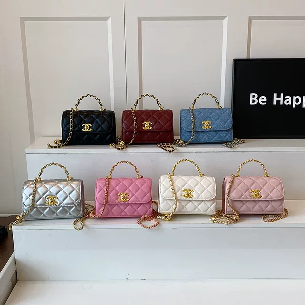 Cross-Border Small Fragrant Handbag Women's 2025 New Versatile Single Shoulder Small Square Bag Light Luxury Crossbody Rhombus Chain Bag