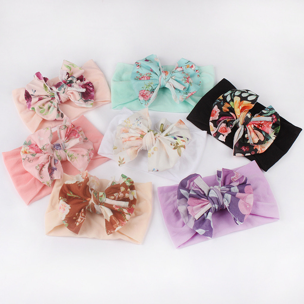 Fashion Flower Bow Knot Nylon Floral Hair Band display picture 2