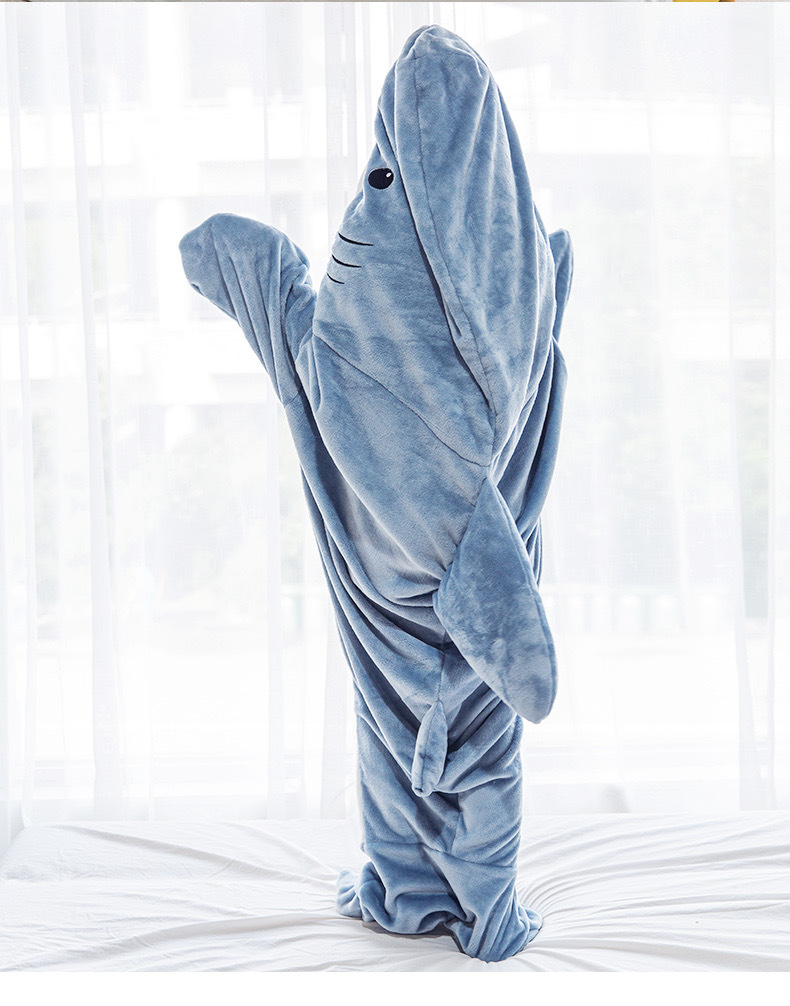 Cute Shark Flannel Fabric Sleeping Bag display picture 1