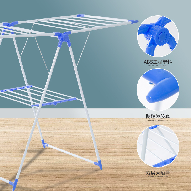 Tendedero plegable tipo alas, sin instalación, ideal para ropa de bebé