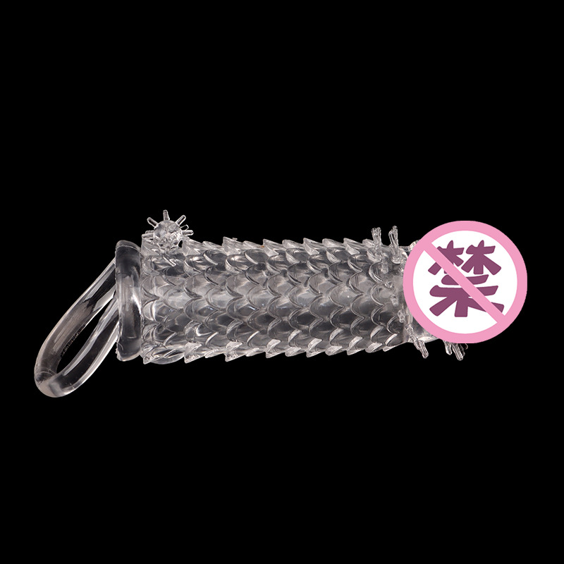 Dragon Scale Textured Penis Sleeve, TPE Wolf Tooth Design, Reusable Adult Toy for Men — detail image 1