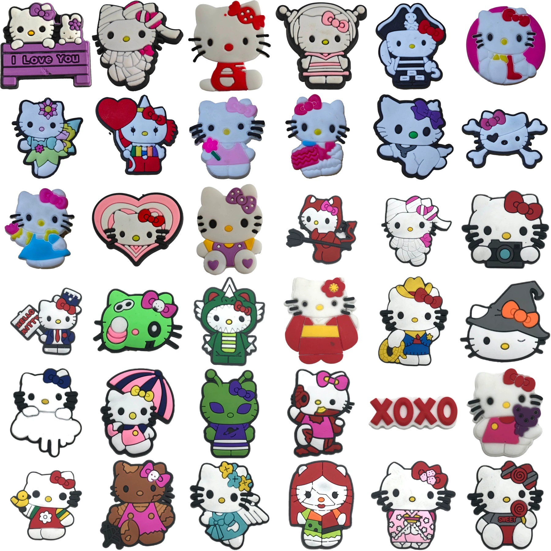 Hello Kitty, обувь, пряжка, мультяшный аксессуар, сумка, набор