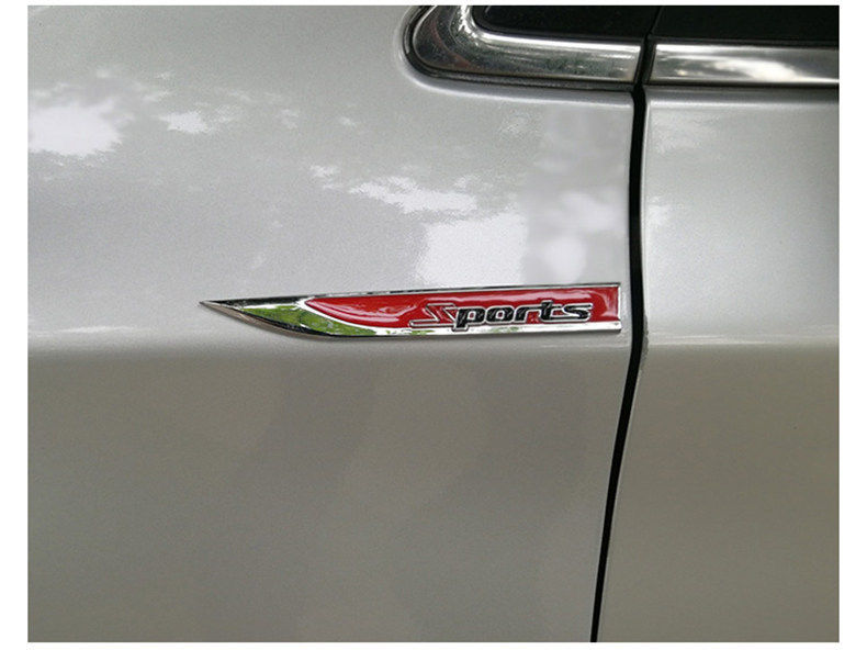 Car fender blade decorative sticker, air vent sticker, personalized car door modification, special metal car logo decorative sticker, side sticker