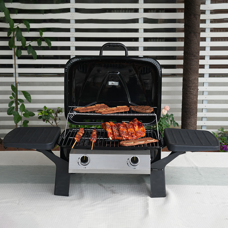 Nuevo horno de gas plegable portátil de doble cabeza horno de gas natural al aire libre horno de propano horno de gas horno de barbacoa horno de gas