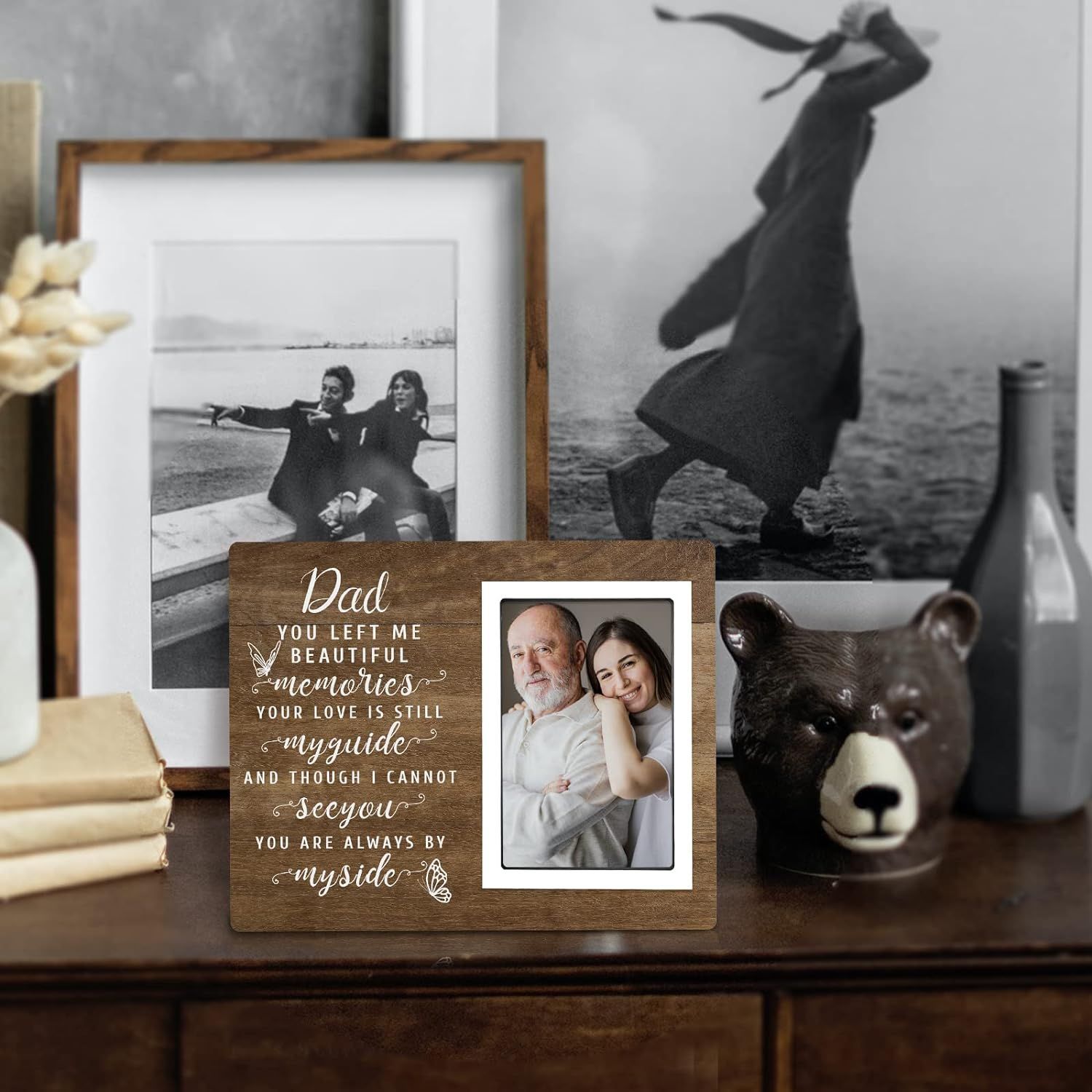 Madera creativa decoración de la pared colgante copywriting marco fotos conmemorativa