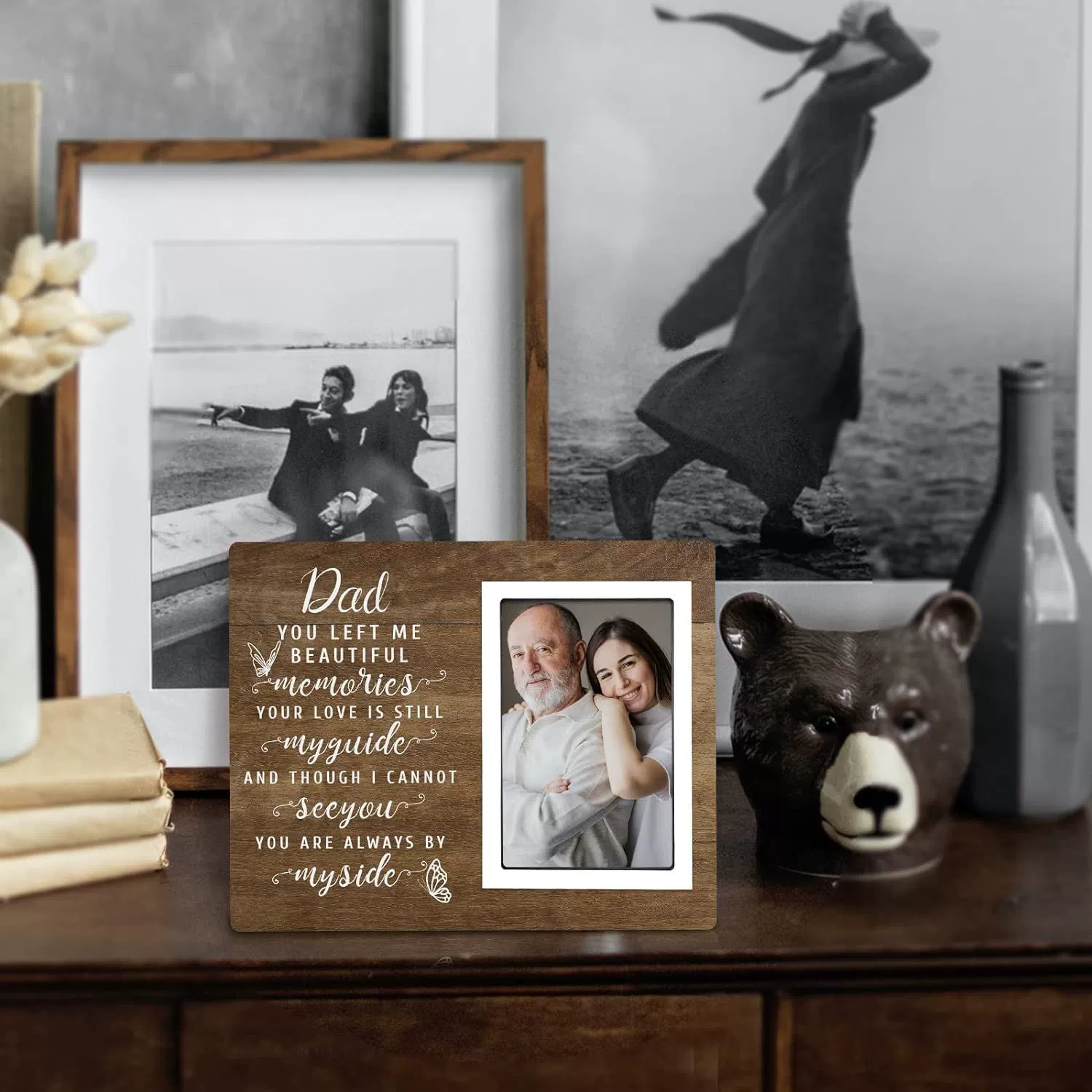 Креативные деревянные украшения стены кулон Творческий копирайтинг памятные фото рамка